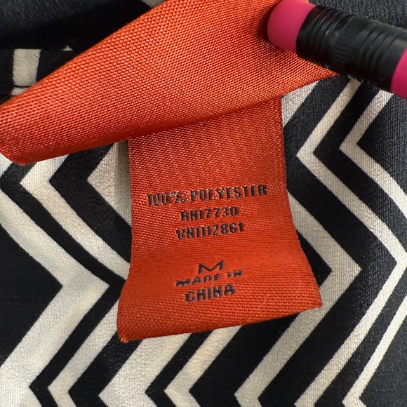 Missoni For Target Women's‎ Black & White Chevron Long Sleeve Blouse -cp - Picture 9 of 10